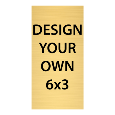 Vertical Engraved Heavy Brass Signs 6" x 3"