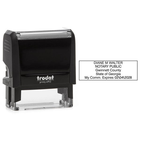 Georgia Rectangular Notary Seal