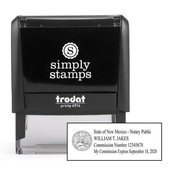 New Mexico Notary Rectangular State Stamp