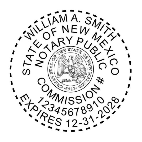 New Mexico Round Notary Seal Embosser - alternate view