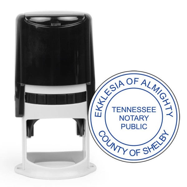 Tennessee without Date Round Notary Seal - alternate view