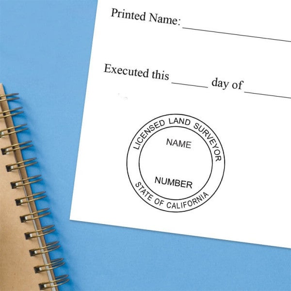State of California Land Surveyor Seal - alternate view