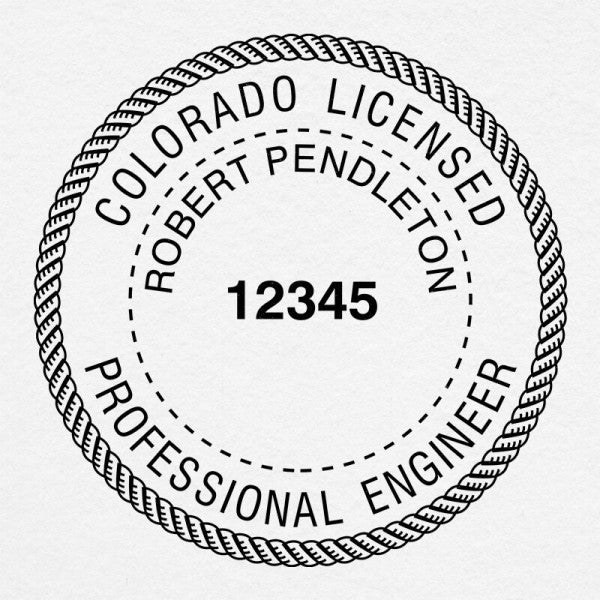 State of Colorado Engineer Seal - alternate view
