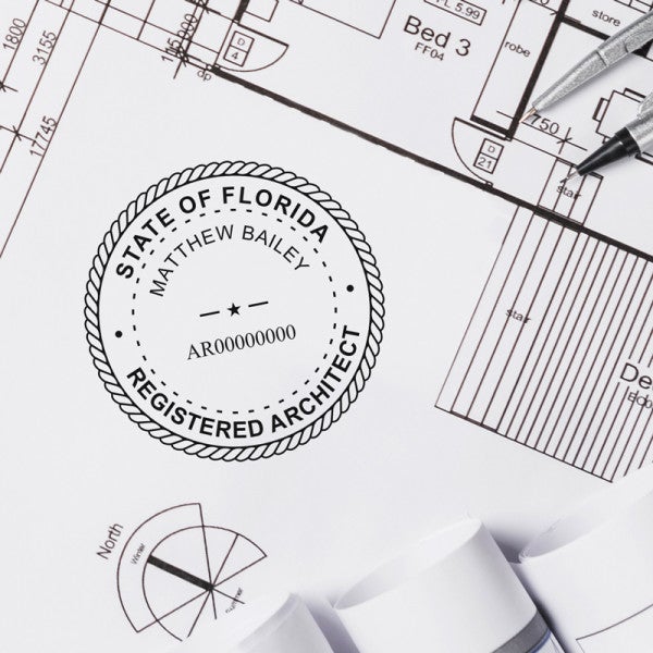 State of Florida Architect Seal - alternate view