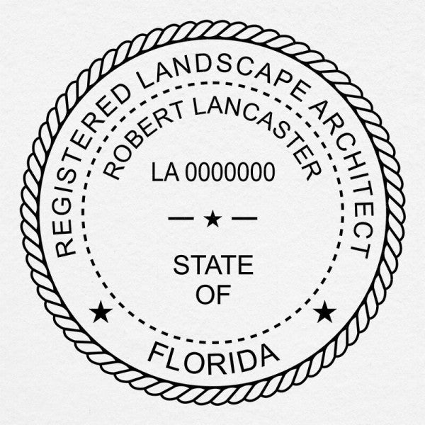 State of Florida Landscape Architect Seal - alternate view