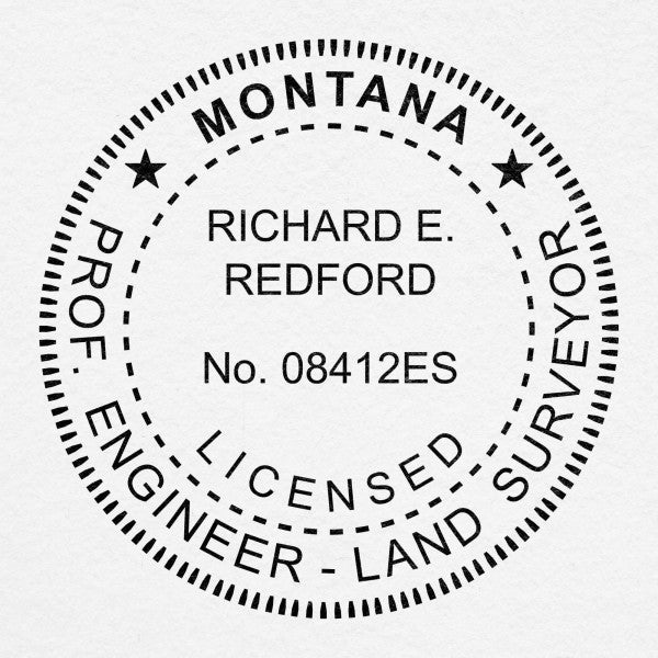 State of Montana Engineer & Land Surveyor Seal - alternate view