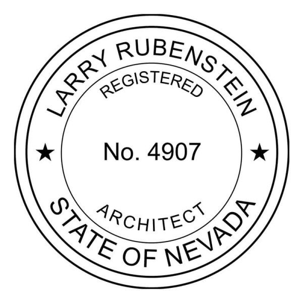 State of Nevada Architect Seal - alternate view