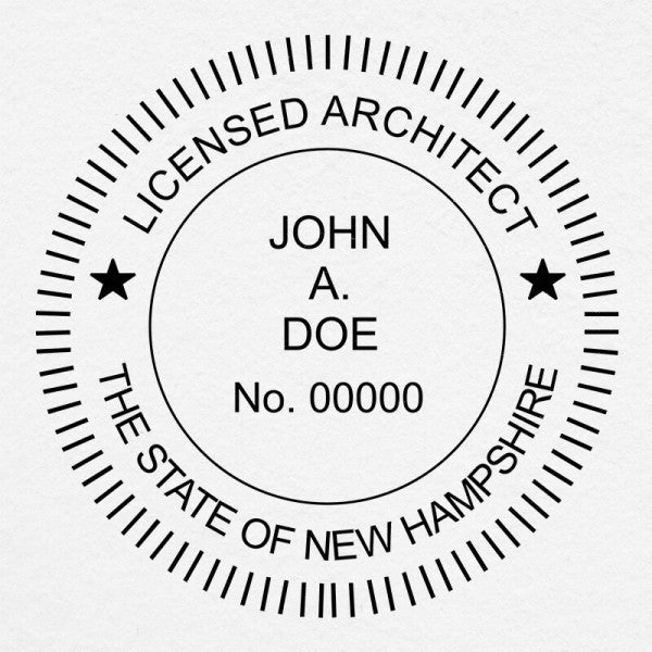 State of New Hampshire Architect Seal - alternate view