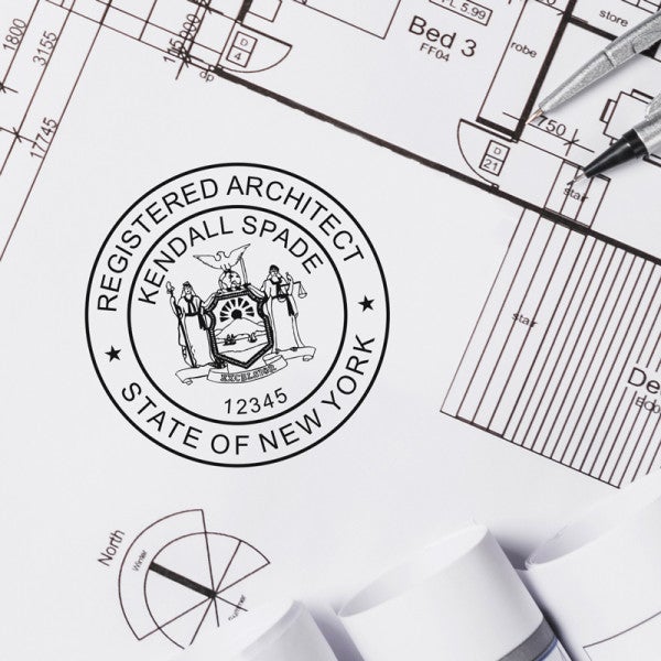 State of New York Architect Seal - alternate view