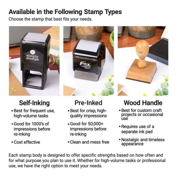 Custom Round Rubber Logo Stamp - alternate view