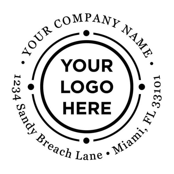 Orbital Round Logo Stamp - alternate view