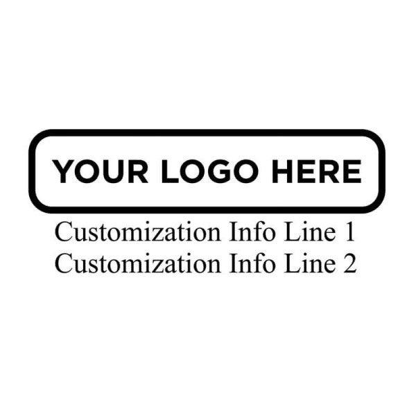 Custom 2 Line Rectangle Logo Stamp - alternate view
