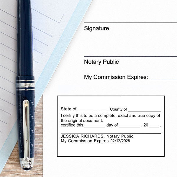 Certified True Copy Stamp for Notary Use - alternate view