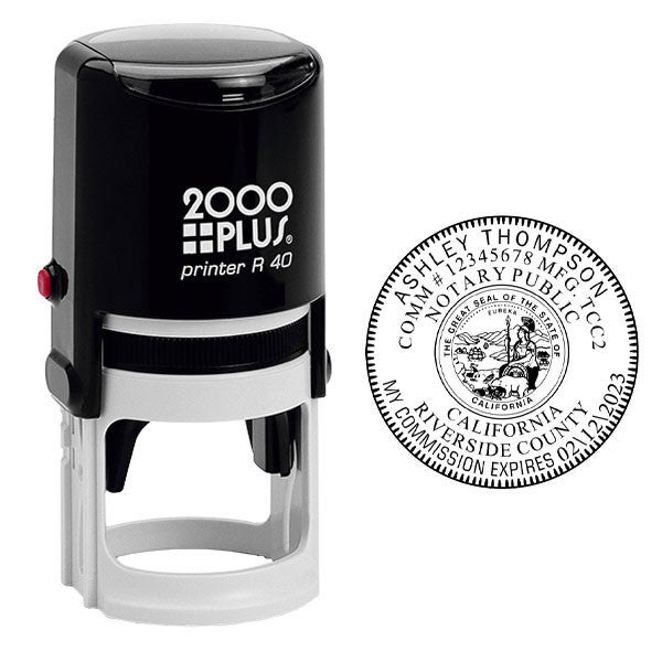 California Notary Round Stamp