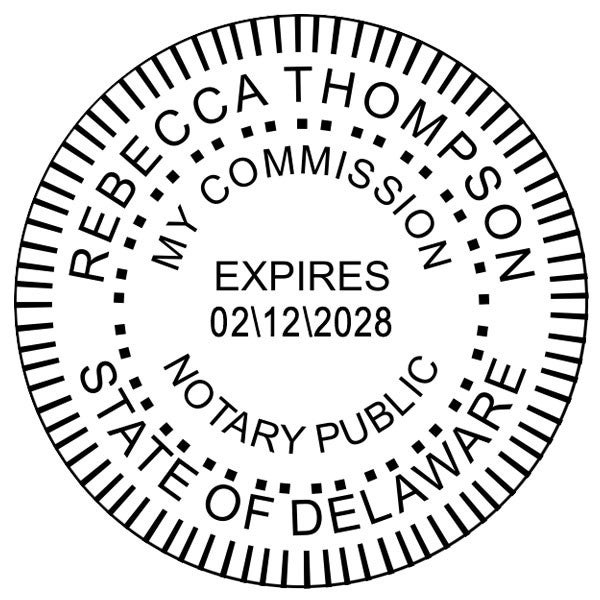 Delaware Notary Public Round Seal Embosser - alternate view