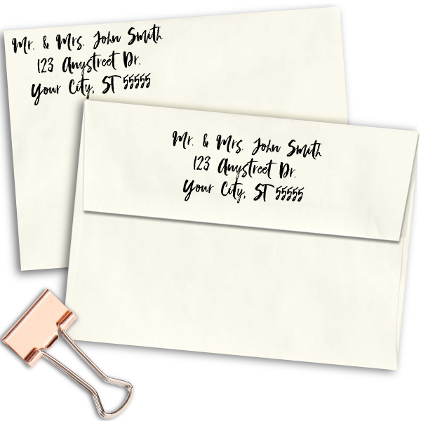 Script Custom 3 Line Stamp - alternate view