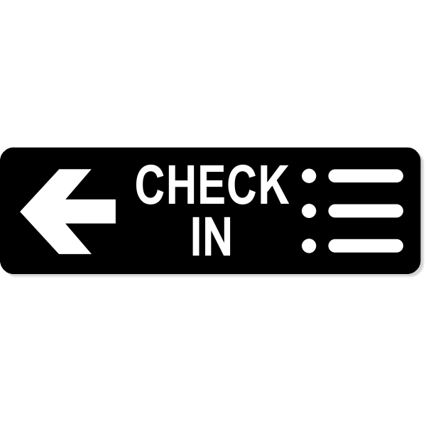 Check-In Left Sign