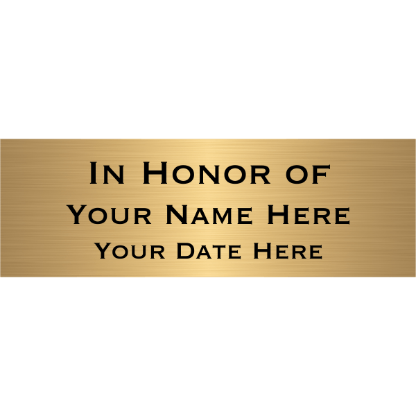In Honor Of Brass Plates | 2" x 6"