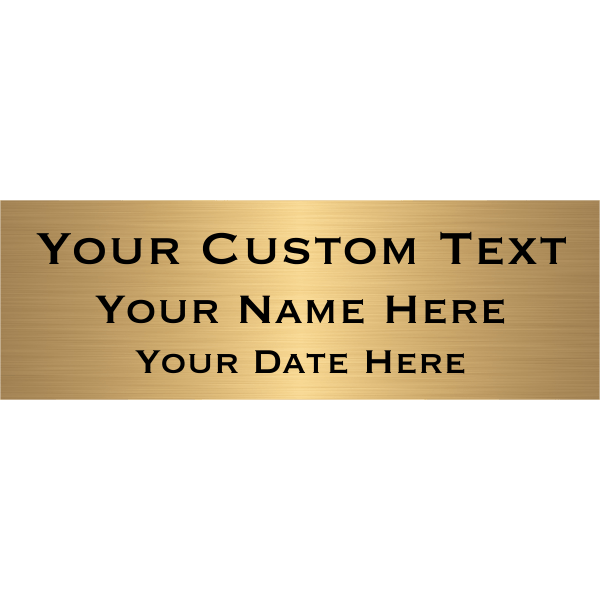 Custom Three Line Brass Plates | 2" x 6"