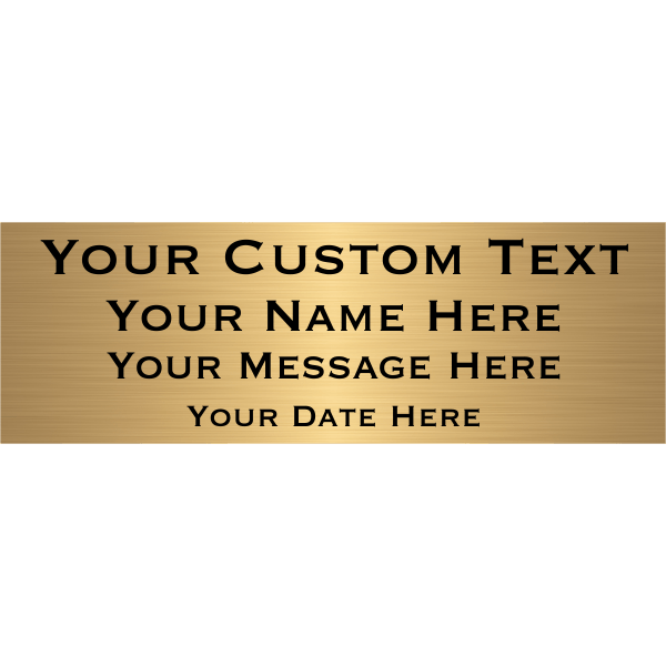 Custom Four Line Brass Plates | 2" x 6"