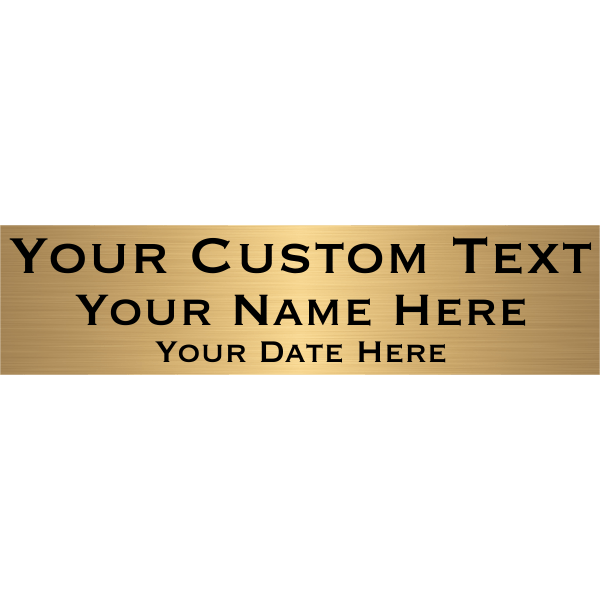 Three Line Custom Brass Plates | 2" x 8"