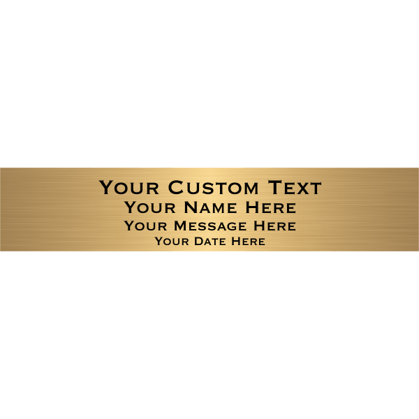 Custom Four Line Brass Plates | 2" x 10"