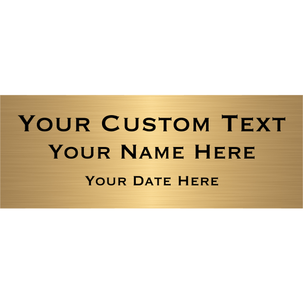 Custom Three Line Brass Plates | 3" x 8"