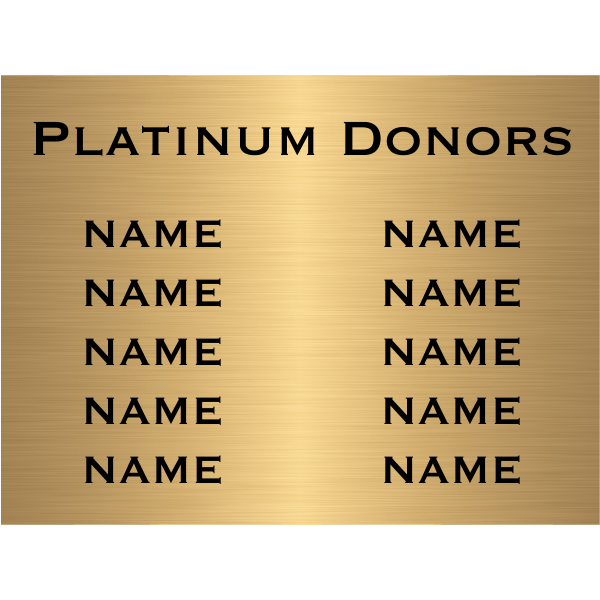 10 Name Brass Plates | 6" x 8"