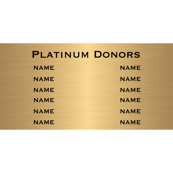 12 Name Brass Plates | 12" x 24"