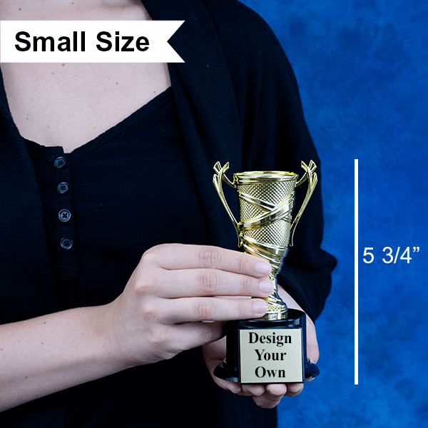 Textured Cup Medium Award Trophy - alternate view