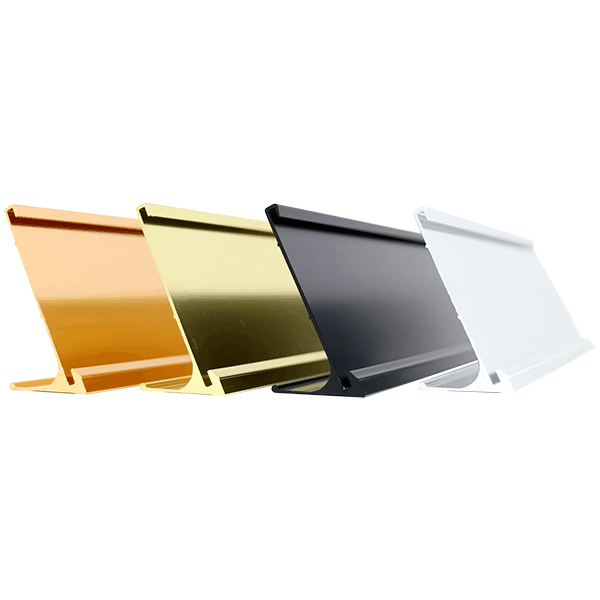 Aluminum Desk Sign Holder Only | Multiple Sizes