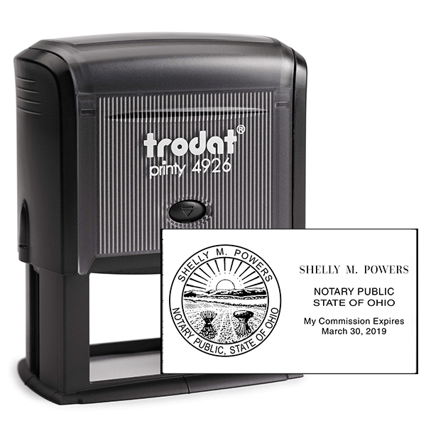 Ohio Rectangle Notary Stamp - alternate view