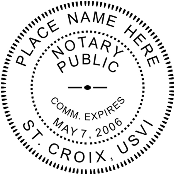 U.S. Virgin Islands Round Notary Seal - alternate view