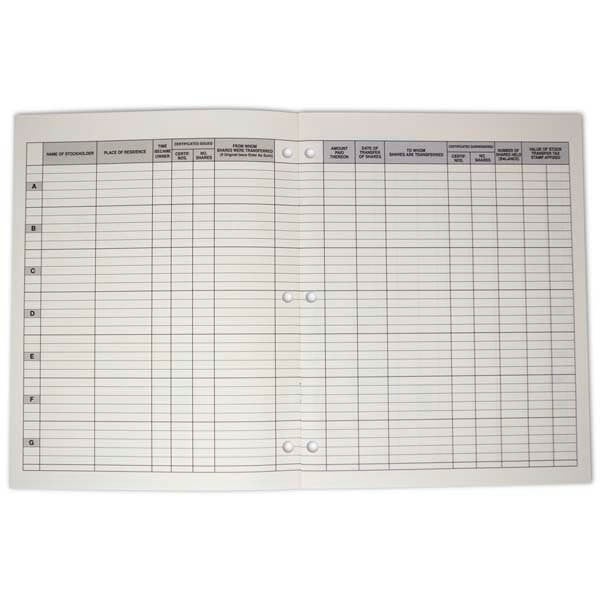 Stock Transfer Ledger - alternate view