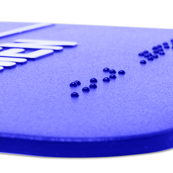 Blue Stairs 9" x 6" ADA Braille Sign - alternate view