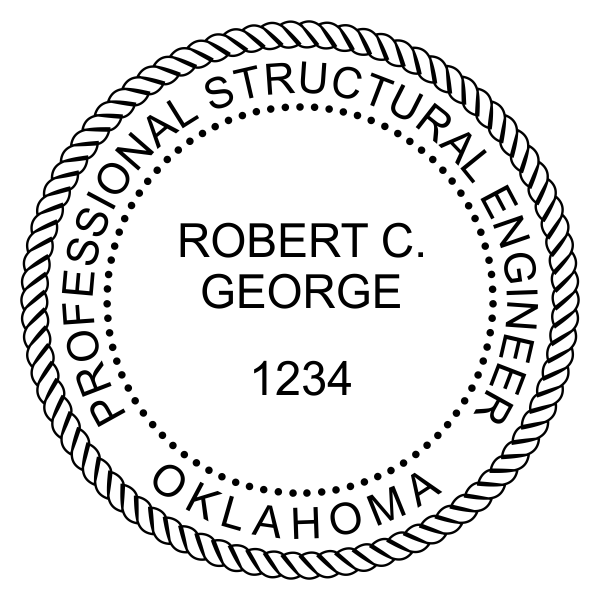 State of Oklahoma Structural Engineer Seal - alternate view