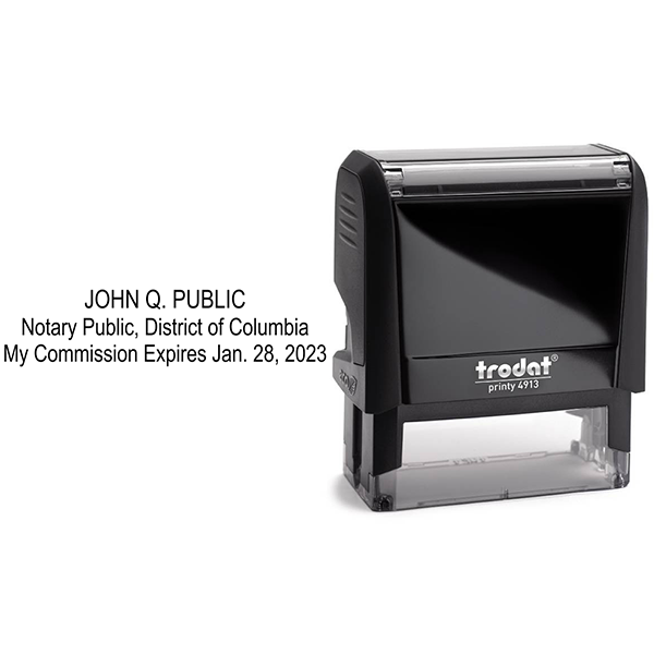 District of Columbia Notary Expiration Stamp - alternate view