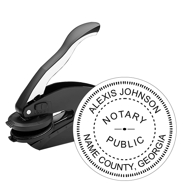 Georgia Notary Public Round Seal Embosser