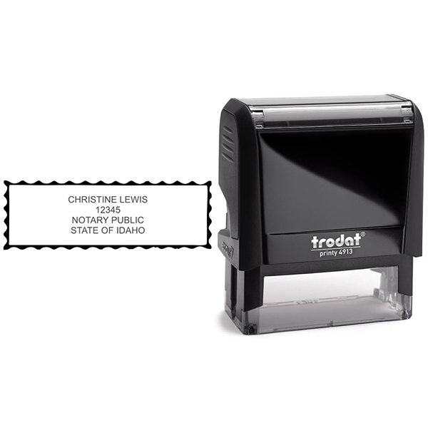 Idaho Notary Public Rectangular Seal - alternate view