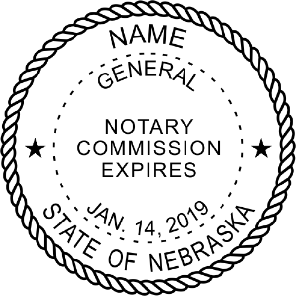 Nebraska Round Notary Seal - alternate view