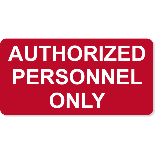 Authorized Personnel Only Engraved Plastic Sign | 4" x 8"