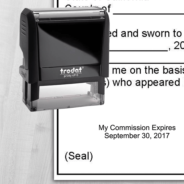 Generic Text My Commission Expires Stamp - alternate view