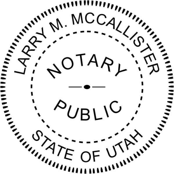 Utah Round Notary Seal - alternate view