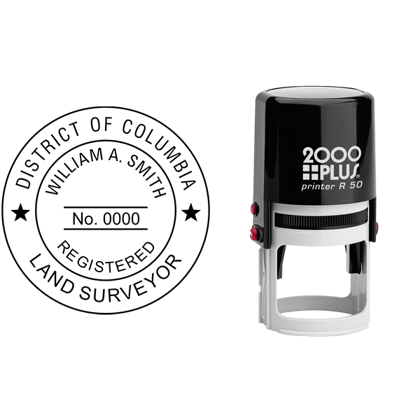 District of Columbia Land Surveyor Seal - alternate view