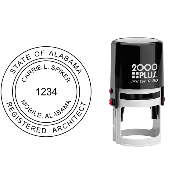 State of Alabama Architect Seal - alternate view