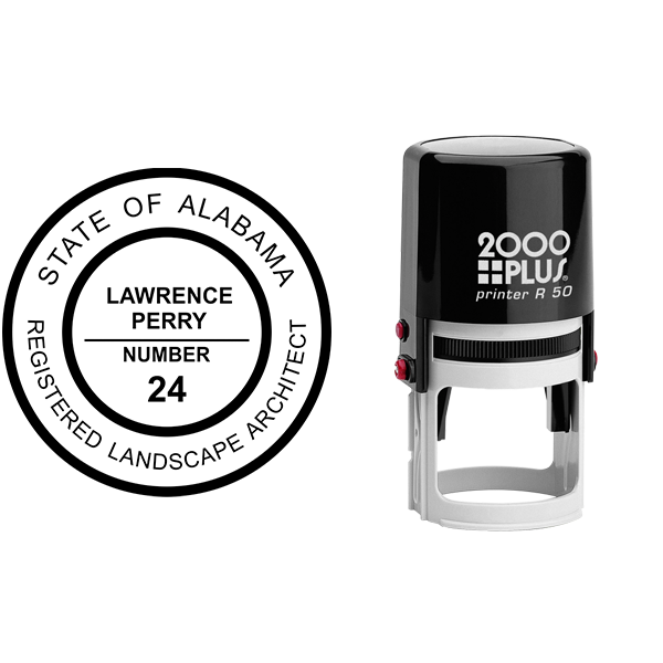 State of Alabama Landscape Architect Seal - alternate view
