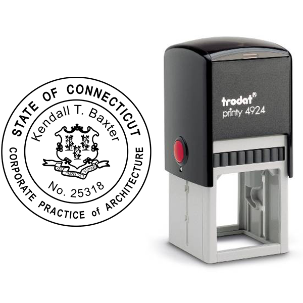 State of Connecticut Corporate Architect Seal - alternate view