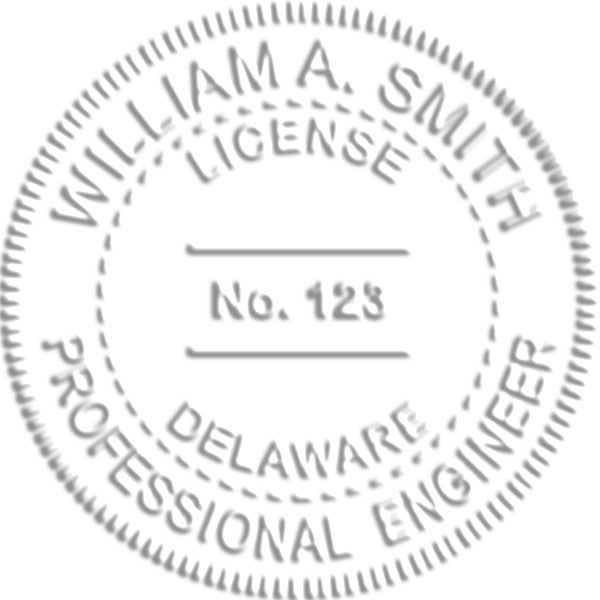 State of Delaware Engineer Seal - alternate view