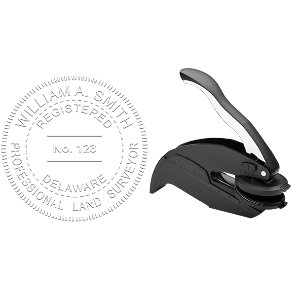 State of Delaware Land Surveyor Seal - alternate view