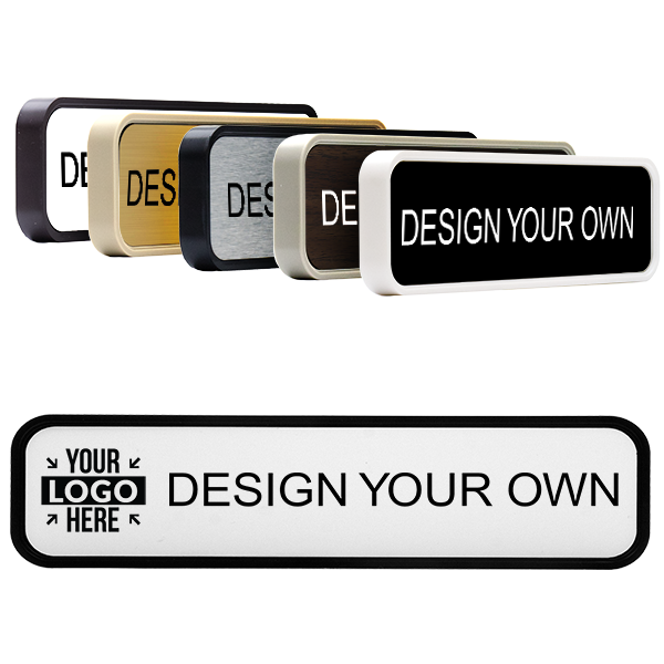 Rounded Engraved Wall Sign with Holder - 2" x 10" (7129)